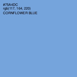 #75A4DC - Cornflower Blue Color Image